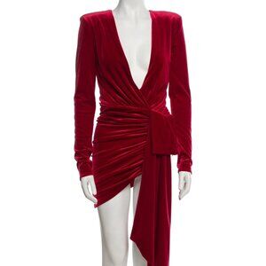 Alexandre Vauthier V-Neck Long Dress